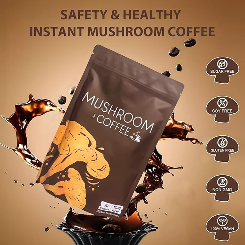 Mushroom Coffee Instant Black Coffee with Lingzhi Reishi and Matcha Sugar Free 180g - Image 2
