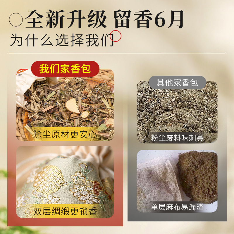 Festival Herbal Sachet Xiang Bao 18 Herb Blend Lemongrass Mint Aroma 80g Purple Satin Pouch - Image 3