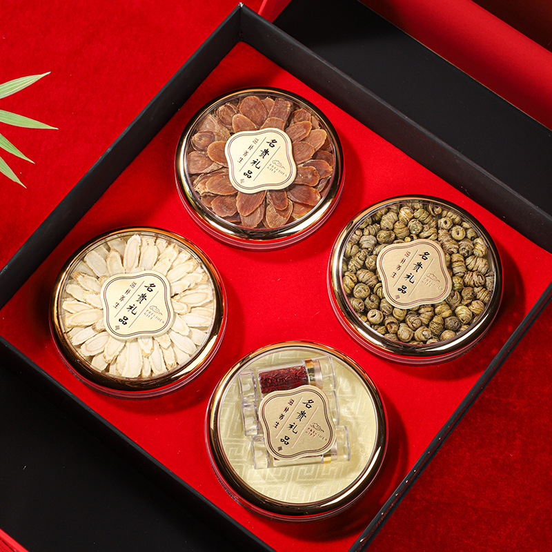 American Ginseng Gift Box Si Pin He Four Herb Wellness Set with Dendrobium Goji Astragalus Deer Antler 400g - Image 3