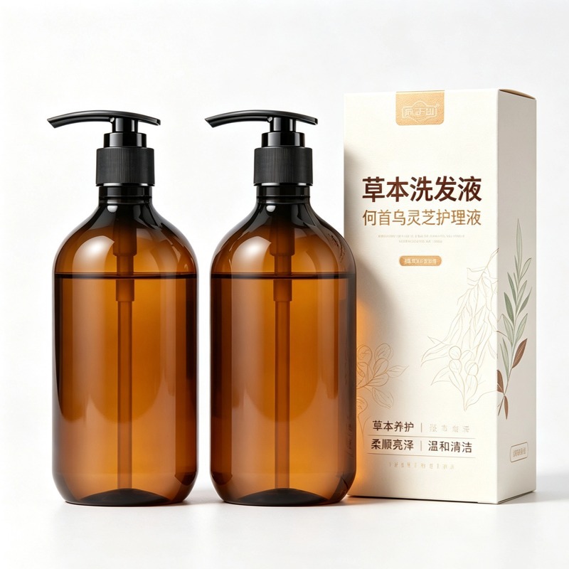 Black Reishi He Shou Wu Herbal Shampoo Customizable Anti-Dandruff Oil Control Ginger Hair Care - Image 5