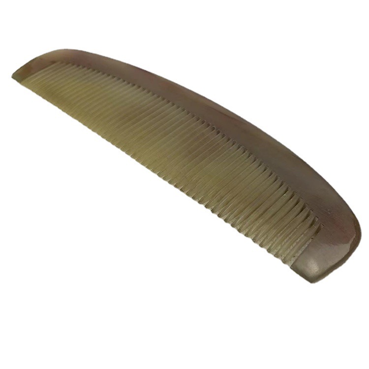Natural Goat Horn Comb 18cm Wide Tooth Massage Comb for Scalp Meridian Care and Gua Sha - Image 5