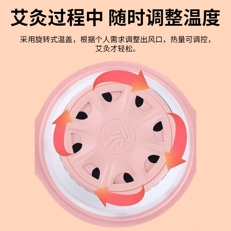 Palace Hanging Moxibustion Box Large Warm Moxa Device for Home and Spa Use with 10ml Mugwort Oil - Image 3