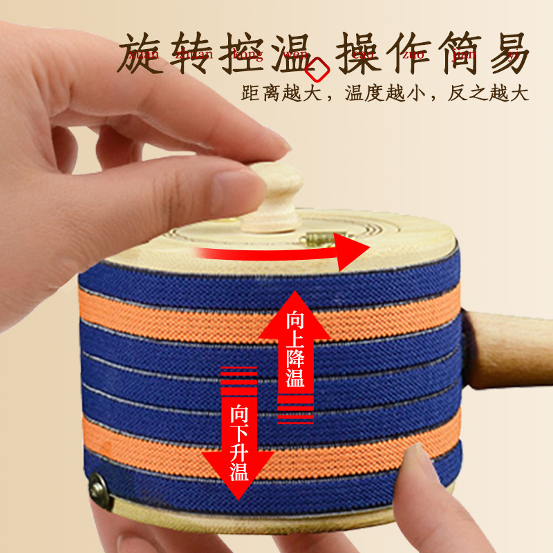 Portable Bamboo Moxa Box Smokeless Moxibustion Device for Home Use Handheld Moxa Roll Holder - Image 2