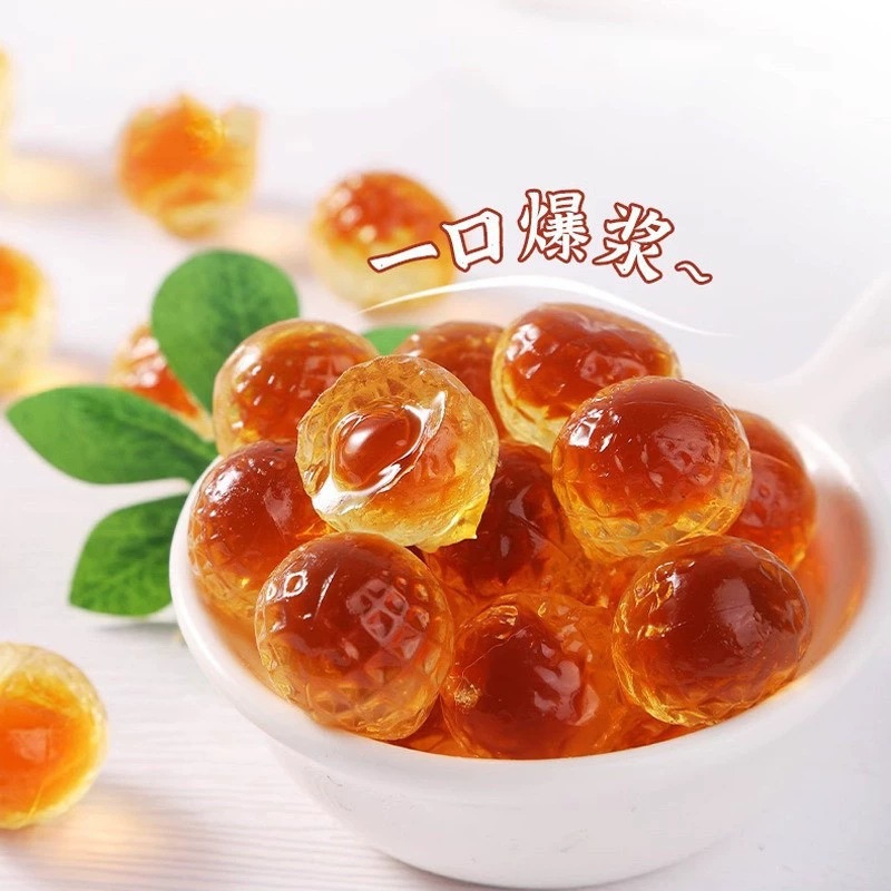 Bursting Pear Paste Soft Candy Sweet Flowing Center Fruit Filled Candy Individually Wrapped Snack 80g - Image 4
