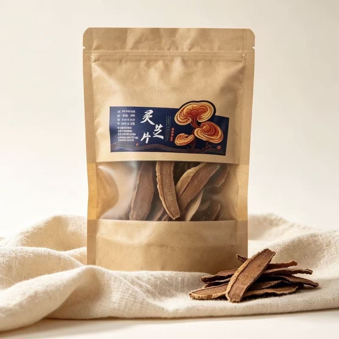 Dried Reishi Mushroom Slices Ling Zhi 50g Ganoderma Lucidum for Tea and Soup - Image 2
