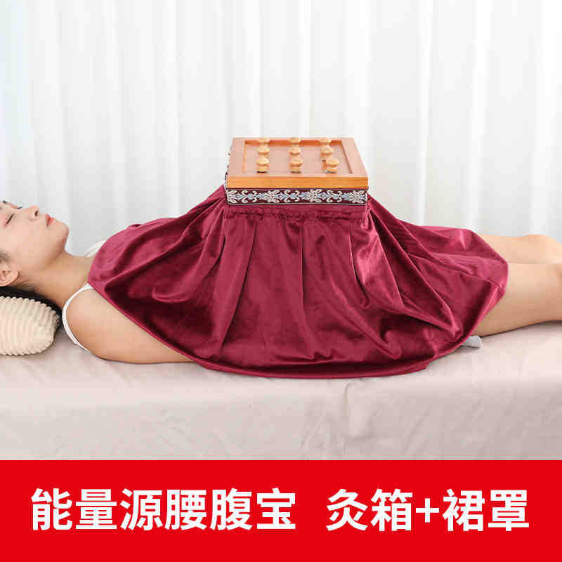 Smokeless Moxa Box Wooden Moxibustion Burner with 60 Stone-Ground Moxa Cones for Home Body Waist and Abdomen Use - Image 4