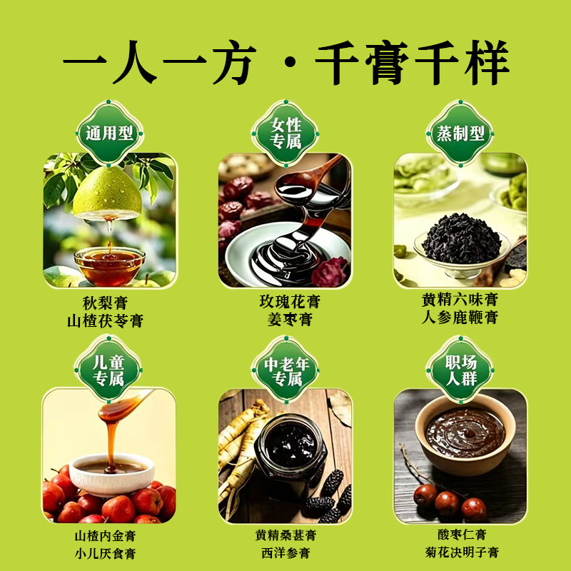 Wuzhimaotao Fuling Gao (Steamed Herbal Paste) — Food-Herb Moisture-Release Herbal Paste, 160g - Image 2
