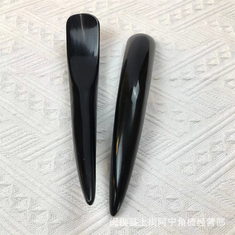 Natural Buffalo Horn Gua Sha Massage Stick 19-20cm Acupoint Pen for Facial Body and Foot Massage - Image 2
