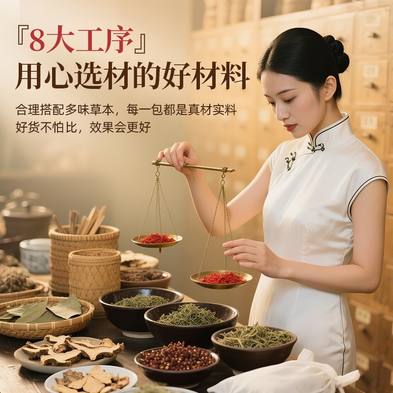 Mugwort Sichuan Pepper Ginger Foot Soak Pack 30g x 10 Bags Traditional Warming Herbal Foot Bath - Image 3