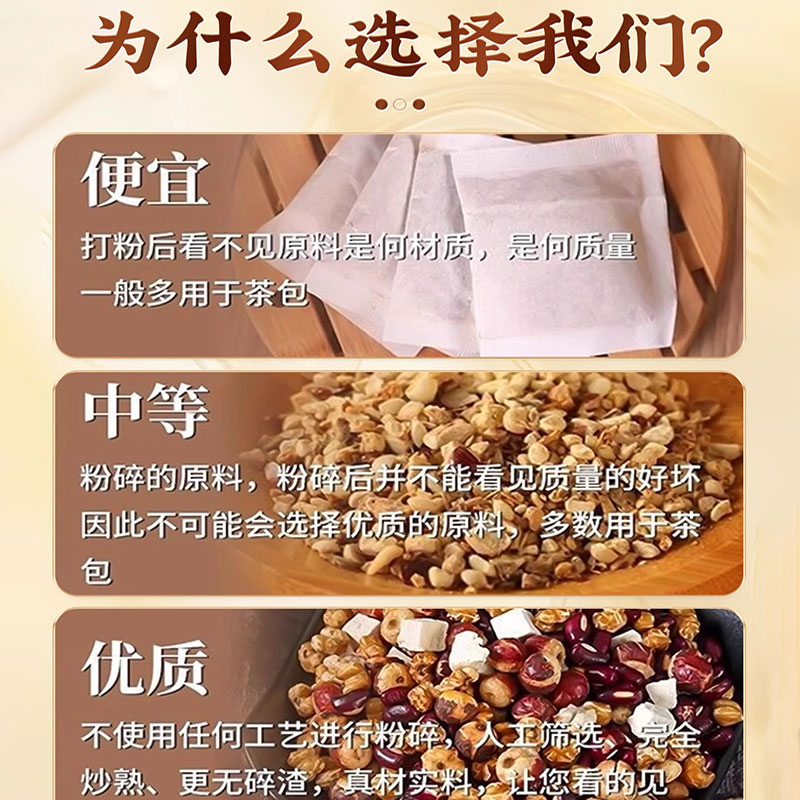 Roasted Adzuki Bean Coix Seed Poria Euryale Herbal Tea Chi Xiao Dou Yi Ren Fu Ling Qian Shi 300g Wellness Blend - Image 4
