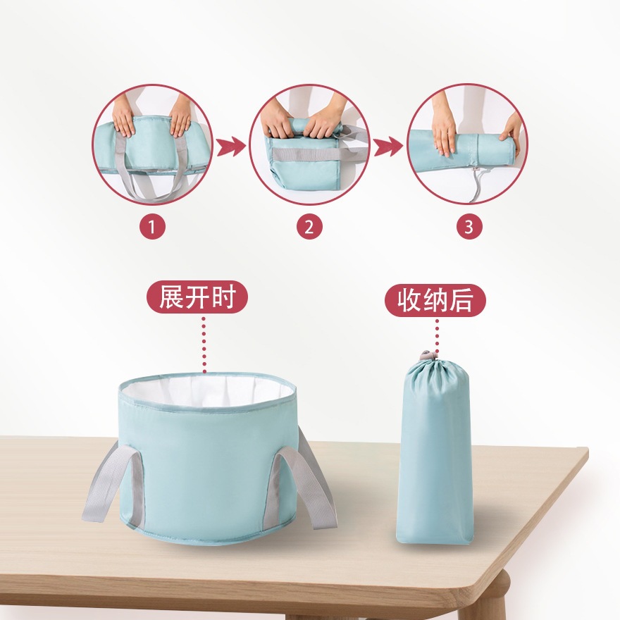 Foldable Foot Soak Bag Tall Bucket Over Calf Home Foot Bath with Heat Retention Pink Large Size - Image 2