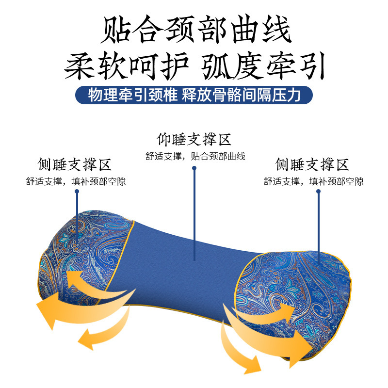 Velvet Electric Heating Mugwort Bone Pillow Neck Support Cushion 55x20cm Temperature Control Home Use - Image 2