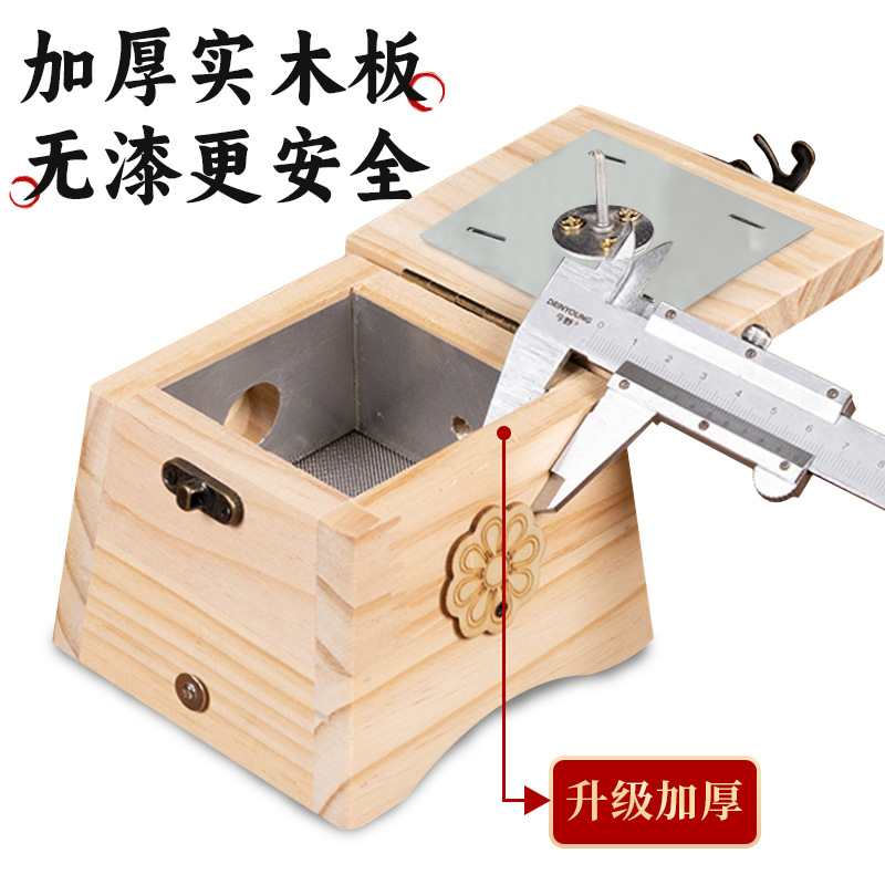 Wooden Moxibustion Box Handheld Moxa Burner for Abdomen Waist and Full Body Home Use with 54 Moxa Sticks - Image 2