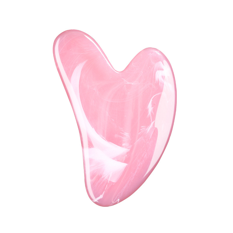 Resin Acrylic Gua Sha Facial Massage Board Heart Shape Rose Pink Guasha Tool for Face Body Meridian Care - Image 5