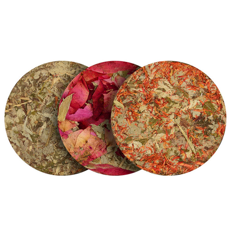 Mugwort Foot Soak Cake with Red Safflower and Aged Ginger Herbal Bath Packet for Foot Soaking - Image 5