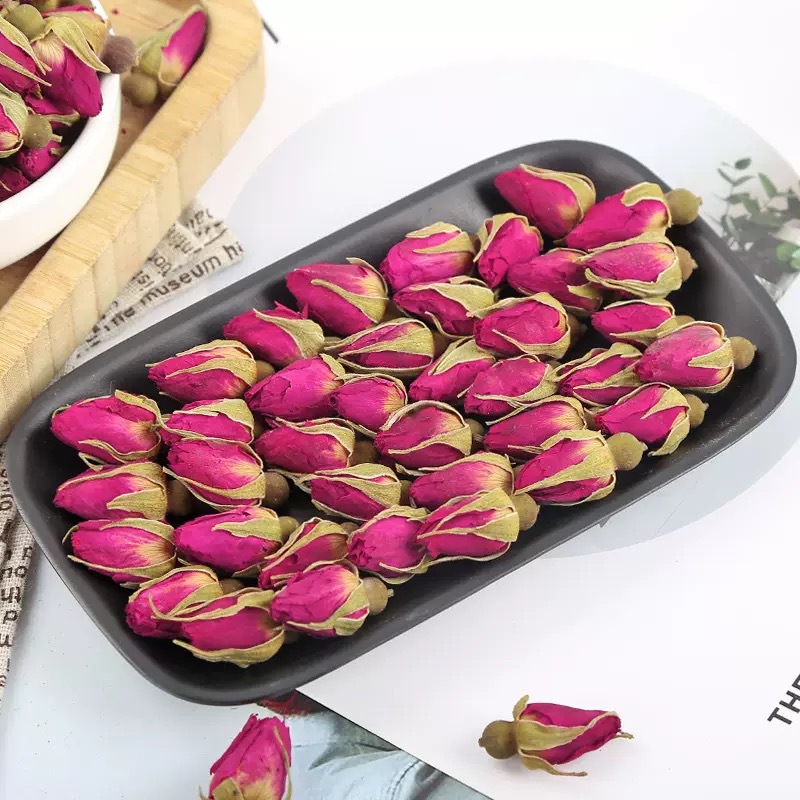 Pingyin Rose Bud Tea Mei Gui Hua 重瓣红玫瑰 Dried Red Rose Buds Herbal Flower Tea 500g Bulk - Image 2