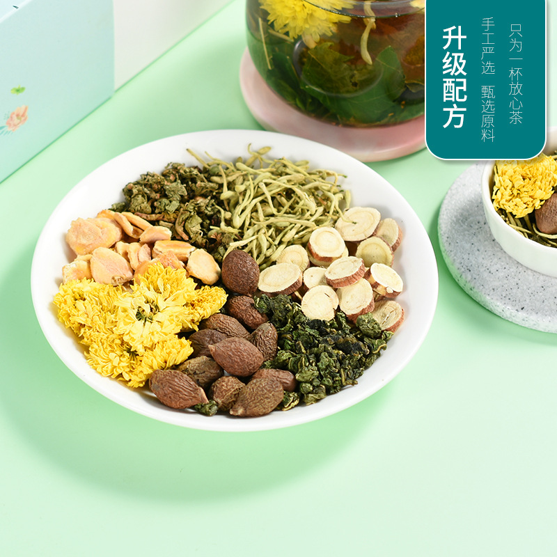 Pang Da Hai Chrysanthemum Tea Bags 7-Ingredient Clearing Blend with Luo Han Guo 12 Bags 84g - Image 4