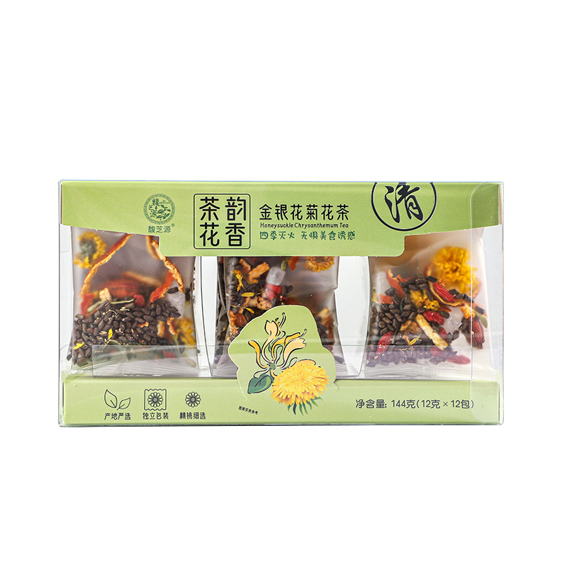 Honeysuckle Chrysanthemum Tea Jin Yin Hua 12 Individual Bags 144g Summer Cooling Herbal Tea - Image 5