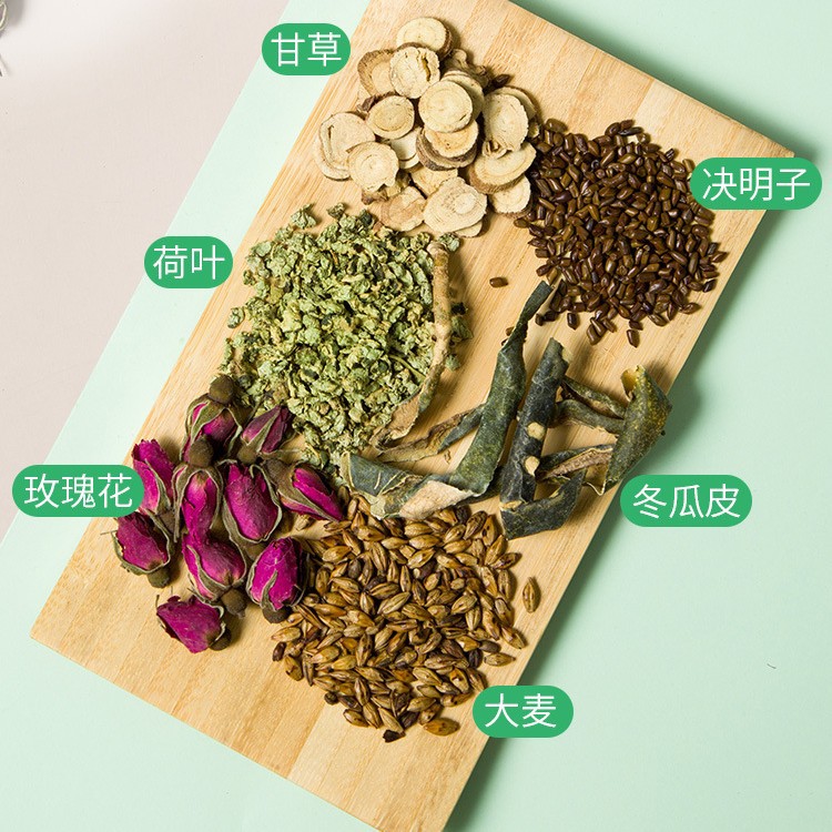 Winter Melon Lotus Leaf Tea He Ye Cha Whole Leaf Triangle Tea Bags Herbal Blend 60g Sugar Free - Image 2