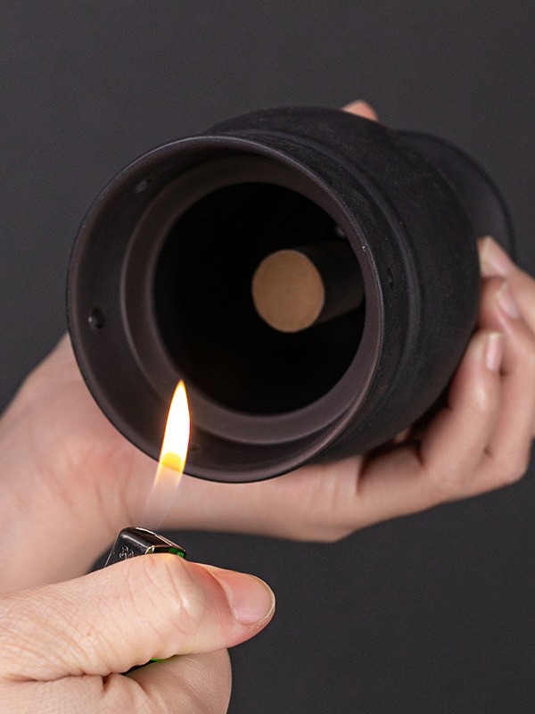 Bian Stone Fire Dragon Cupping Jar TCM Moxibustion Tool with Fabric Sleeve for Spa and Clinic Use - Image 4