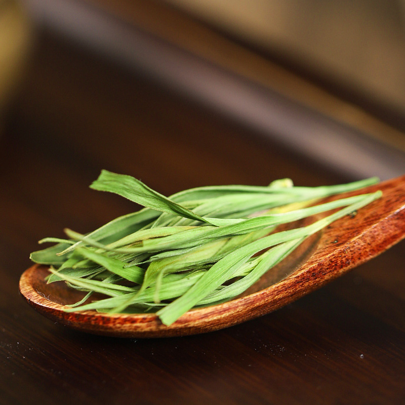 Three Leaf Herbal Tea Blend He Ye Sang Ye Zhu Ye Lotus Mulberry Lophatherum Leaves 30g Jar - Image 4