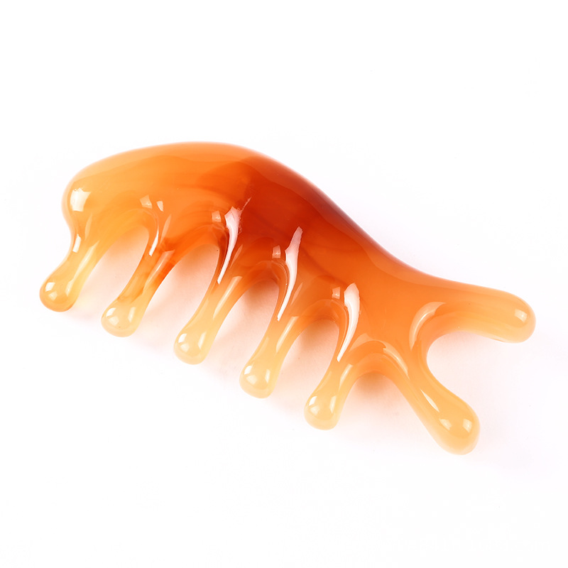 Dolphin Shaped Gua Sha Massage Comb 4 in 1 Resin Facial Nose Scalp Meridian Brush Beauty Tool - Image 5