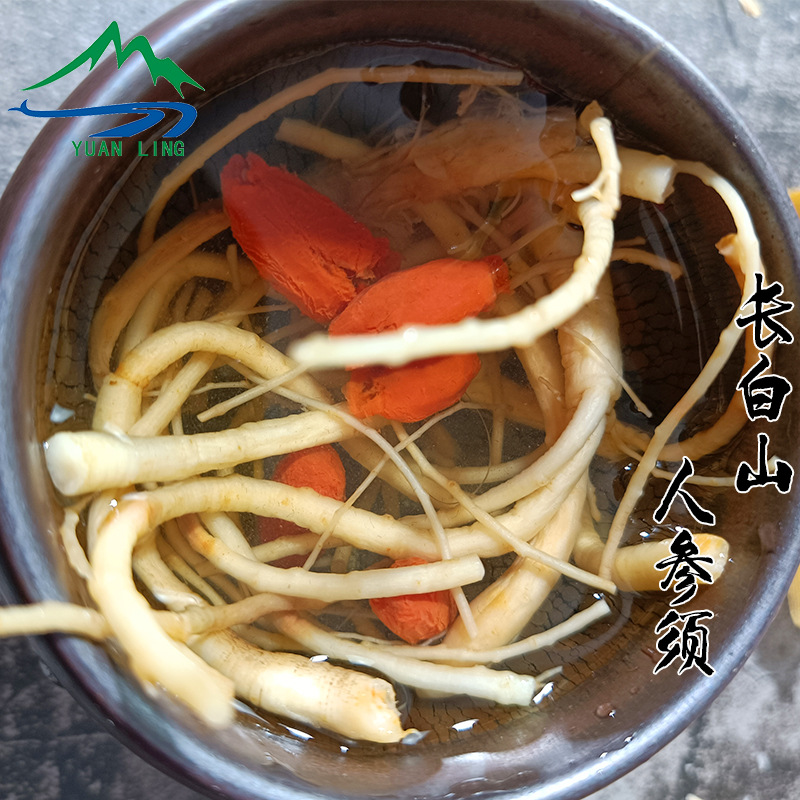 Dried Ginseng Rootlets Changbai Mountain Six Year Sun Dried Ren Shen Xu for Tea and Soup 500g - Image 2