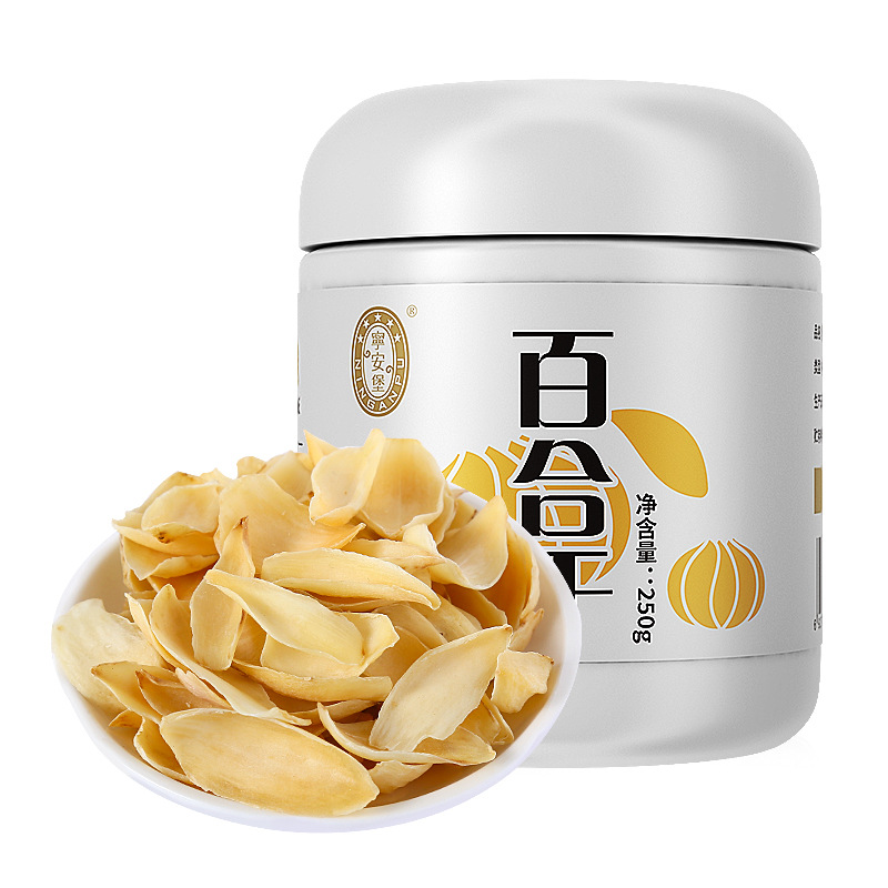 Dried Lily Bulb 250g Jar Bai He Dried Lily Bulbs for Congee and Soup with Red Dates Goji - Image 5