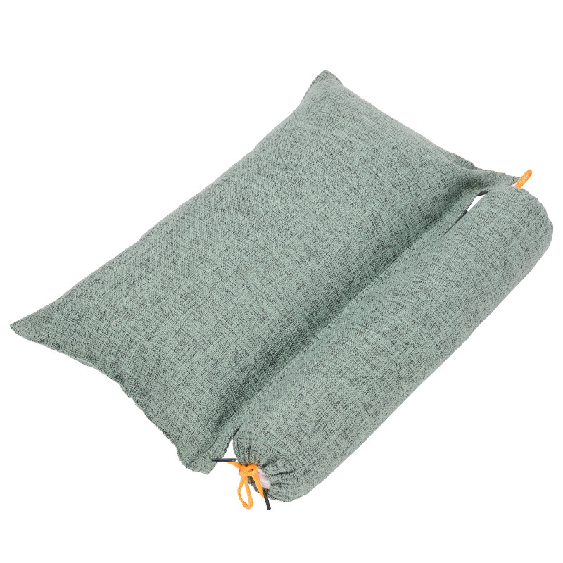 Detachable Mugwort Neck Support Pillow Cylindrical Cervical Pillow Grey Combo Design for Daily Use - Image 5