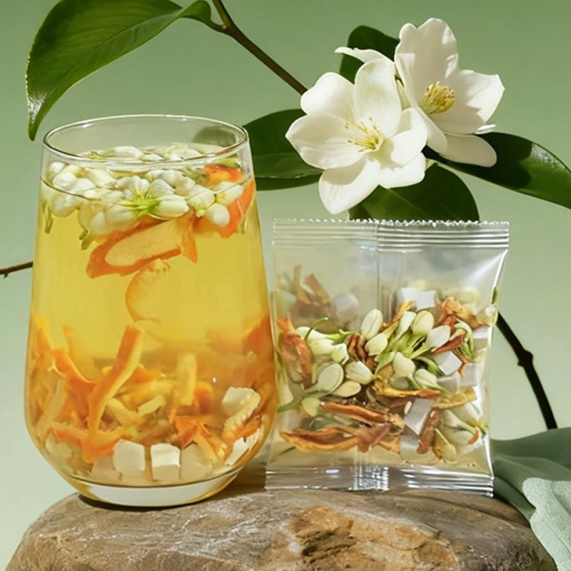 Jasmine Chenpi Poria Herbal Tea 10g x 10 Bags Cold Brew Wellness Tea Blend - Image 2