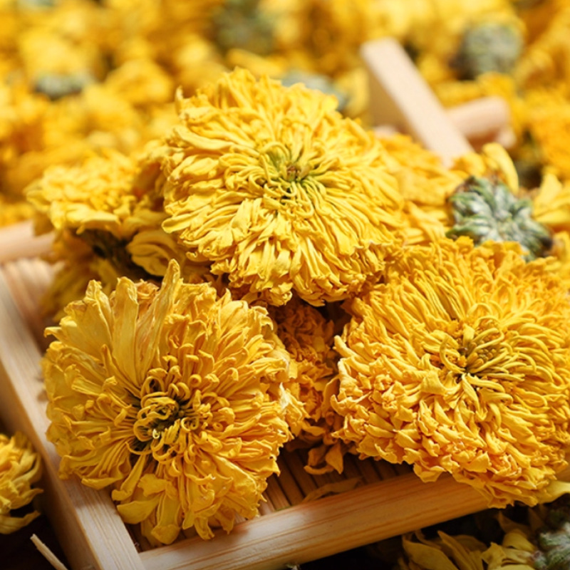Wuyuan Imperial Chrysanthemum Tea Huang Ju Whole Flower Loose Herbal Tea 500g Low Temperature Dried - Image 3