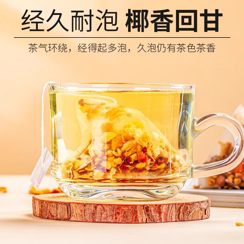 Wuzhimaotao Poria Herbal Tea (Five-Finger Peach Root & Poria Blend) — 20 Pyramid Tea Bags - Image 2