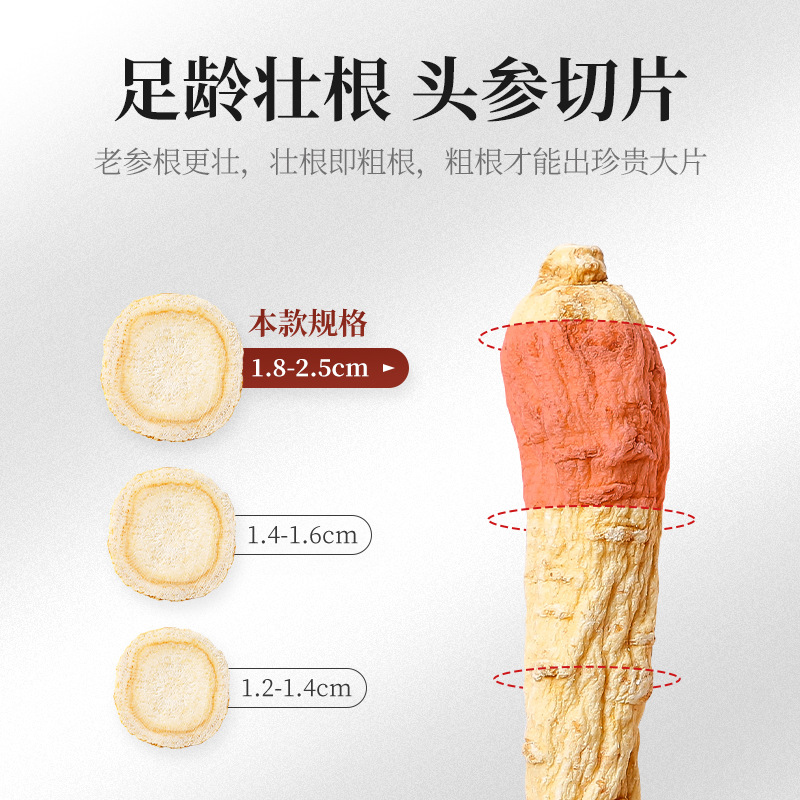 Qi Li Xiang American Ginseng Slices Gift Box 105g Large Soft Branch Panax quinquefolius Slices from Changbai Mountain - Image 3