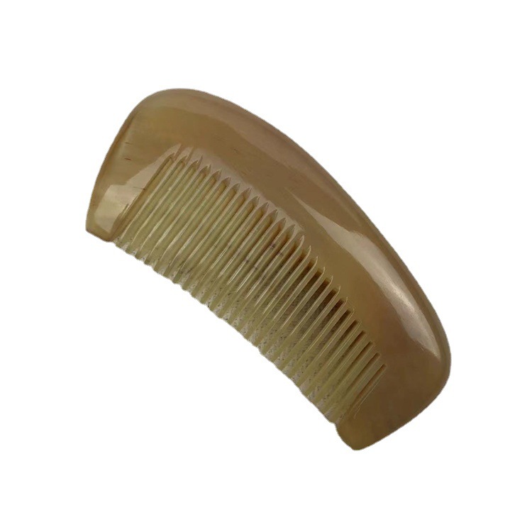 Horn Comb Thickened Fine Teeth Massage Comb 12cm Portable Purse Comb Gift Comb - Image 5