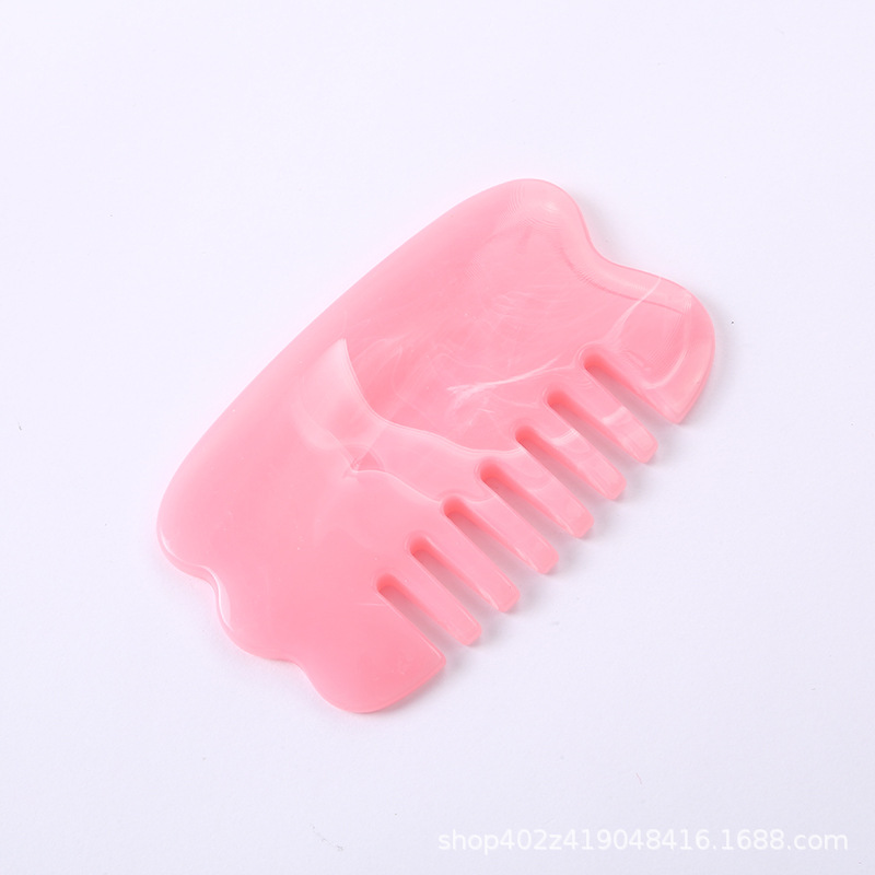 Resin Gua Sha Scalp Massage Comb Purple Acupoint Massage Tool for Shoulder Neck Care - Image 4