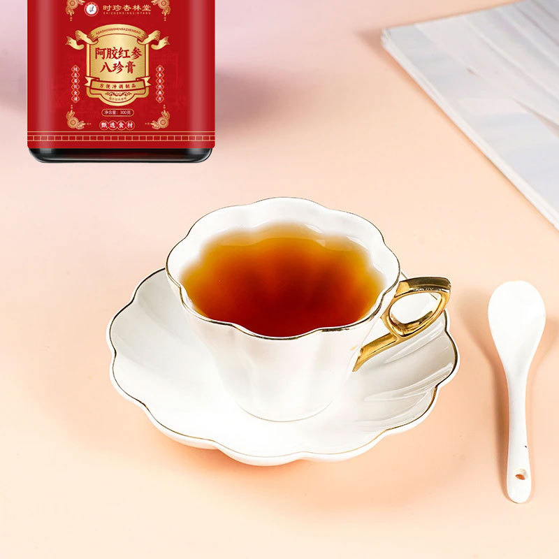Ejiao Red Ginseng Bazhen Paste (阿胶红参八珍膏) — Traditional Herbal Honey Paste, 300g Jar - Image 3