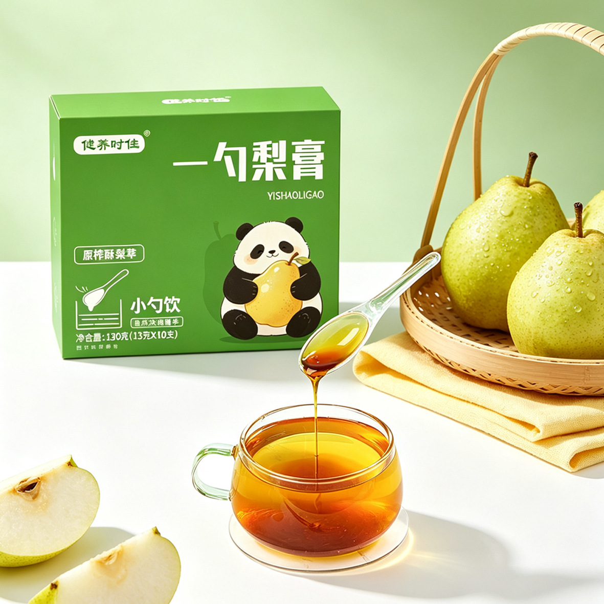 One Spoon Pear Paste 130g Loquat Autumn Pear Syrup Paste Ready to Eat Herbal Paste - Image 2
