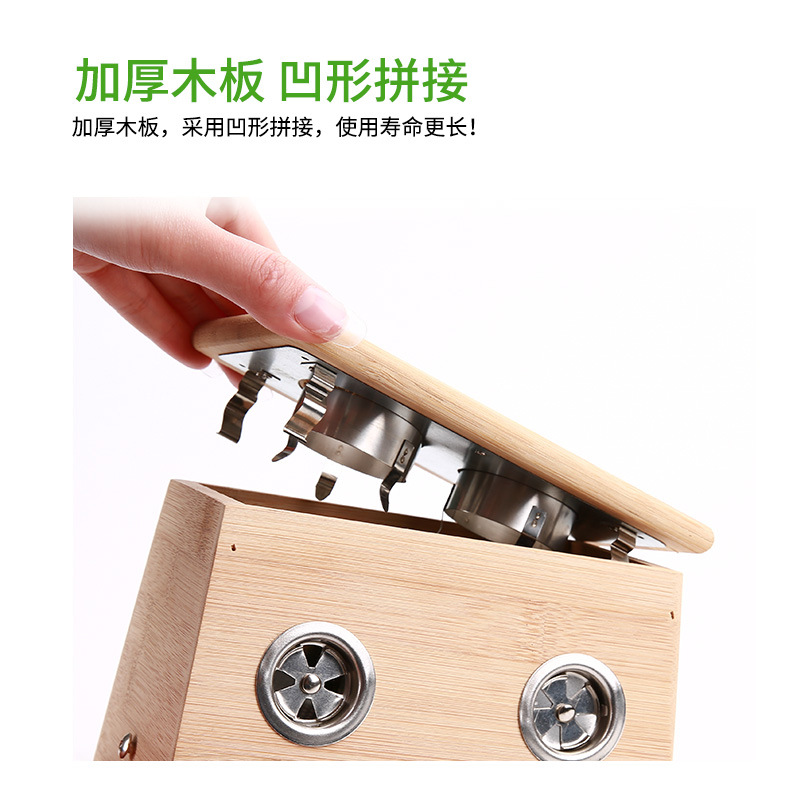 Wooden Moxa Box 4cm Three Hole Moxibustion Burner for Home Warming Care Fits 3-4cm Moxa Sticks 380g - Image 4