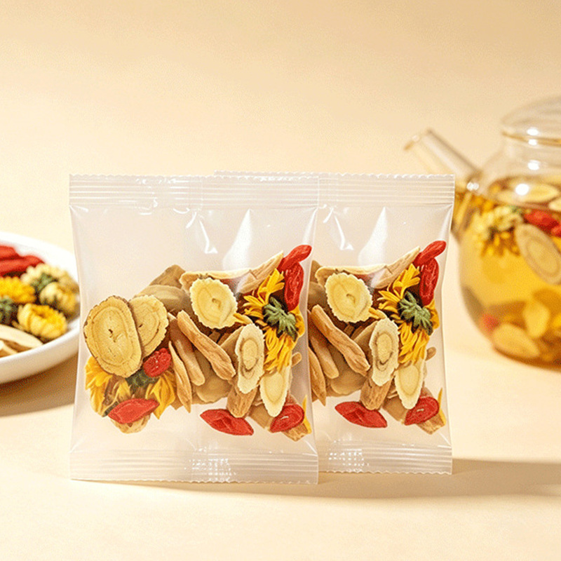 Yuanqi Ginseng Herbal Tea American Ginseng Astragalus Ophiopogon Goji Chrysanthemum Blend 8g x 10 Bags Cold Brew Wellness Tea - Image 4