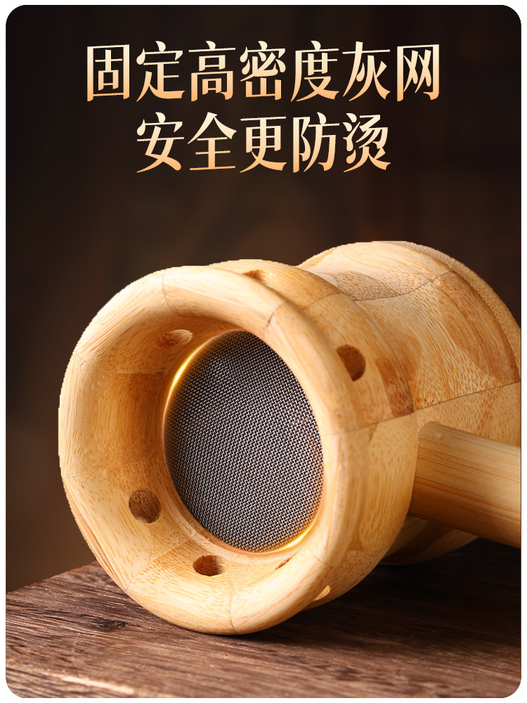 Handheld Moxa Box Portable Moxibustion Device with 40 Moxa Sticks for Home Use - Image 2