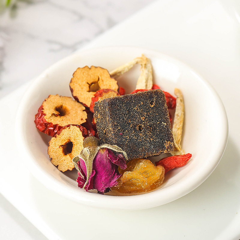 Brown Sugar Ginger Jujube Tea Blend 20 Bags Warming Herbal Tea with Goji Longan and Rose - Image 4