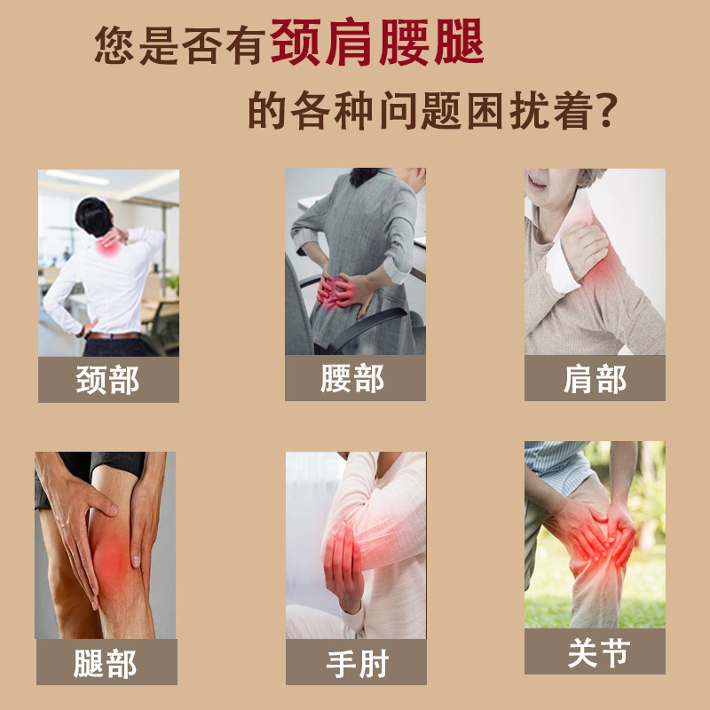 Traditional Black Herbal Plaster Patch with Nanyang Mugwort for Neck Back Knee Joint Wellness - Image 3