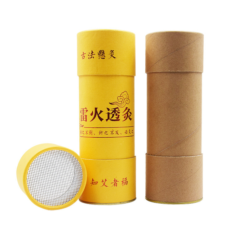 Moxa Roll Holder Tube Kraft Paper Moxibustion Cylinder with Steel Needles for Traditional Warming Therapy - Image 5