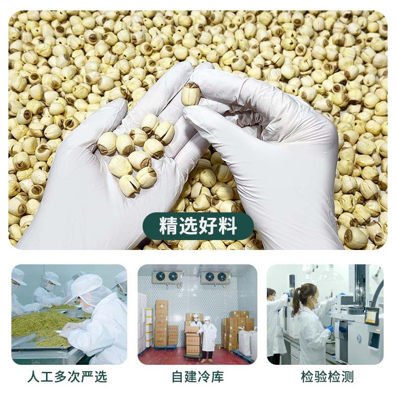 Dried White Lotus Seeds Bai Lian Zi 500g Coreless Peeled Herbal Tea and Soup Ingredient - Image 2