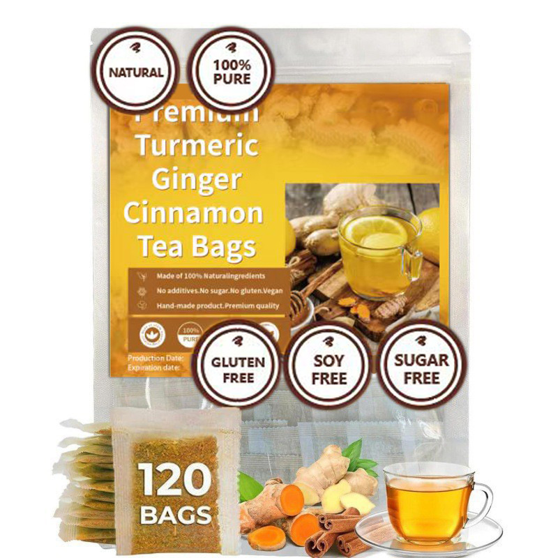 Turmeric Ginger Cinnamon Tea Bags Jiang Huang Sheng Jiang Rou Gui 60g Cold Brew Herbal Tea - Image 4
