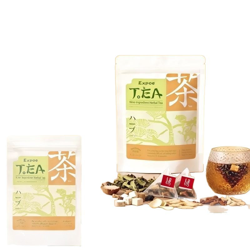 Nine-Ingredient Herbal Tea Jiu Wei Cao Ben Cha 5g x 12 Bags Sugar-Free Hot Brew Blend - Image 5