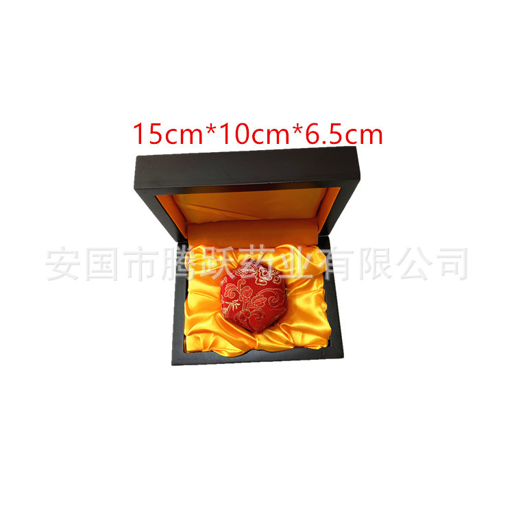 Wooden Hexagonal Gift Box with Brocade Lining and Handle Bag for Jewelry and Keepsake Packaging - Image 4