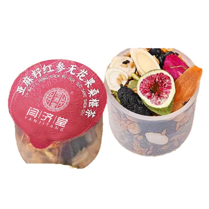 Flaxseed Red Ginseng Fig Mulberry Tea 15g x 15 Cans Cold Brew Herbal Flower Tea - Image 5