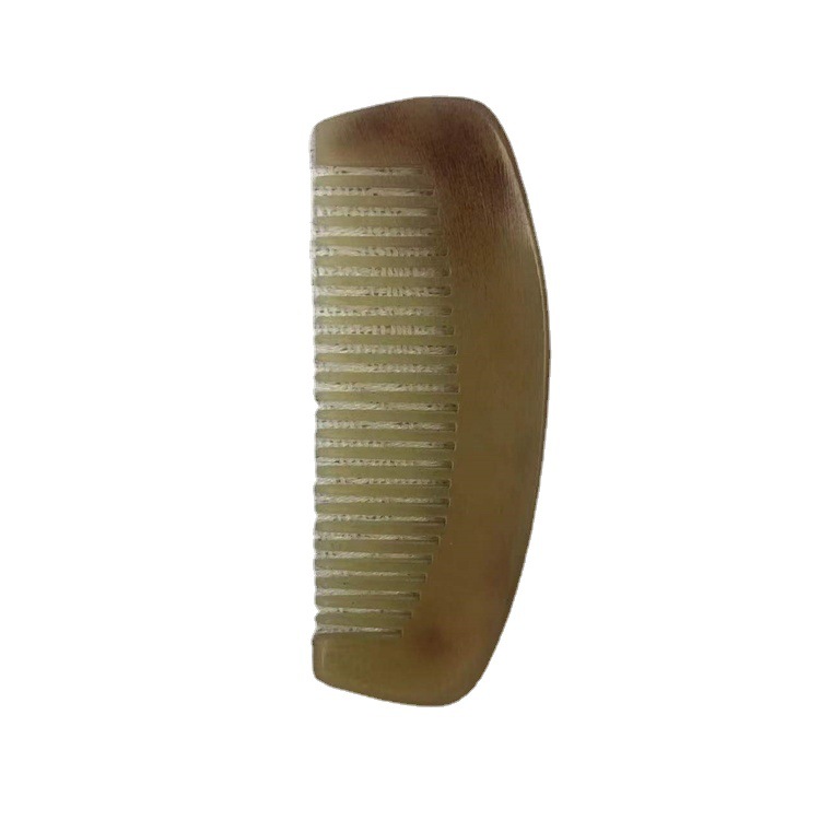 Goat Horn Comb 10cm Fine Tooth Wide Handle Comb for Straight Hair Travel and Home Use - Image 5
