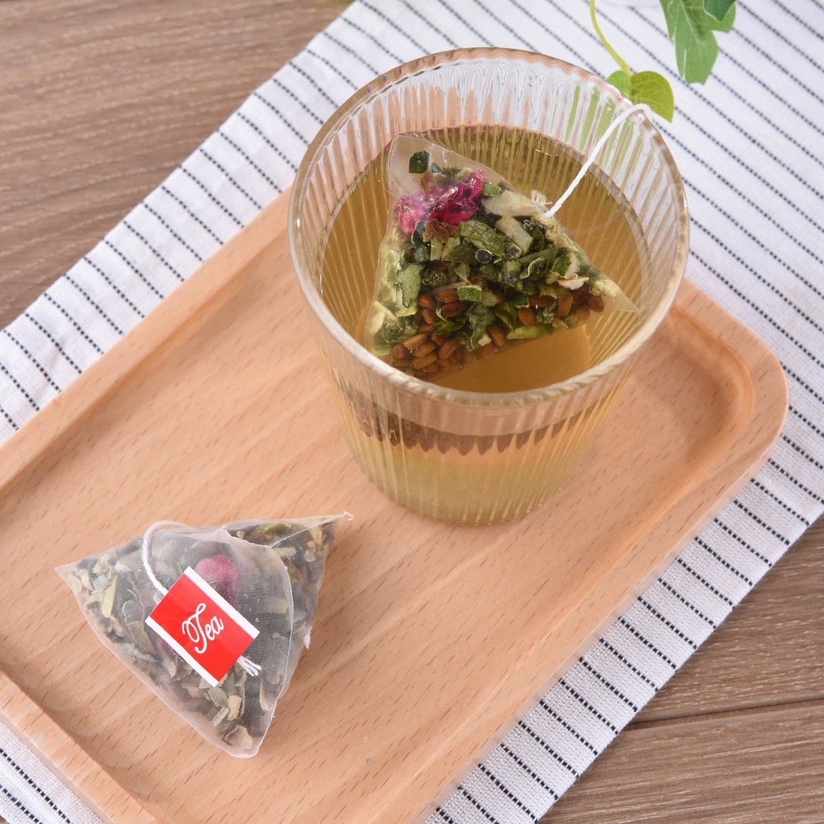 Winter Melon Lotus Leaf Tea Blend Dong Gua He Ye 50 Triangle Tea Bags Cold Brew Sugar Free 250g - Image 2